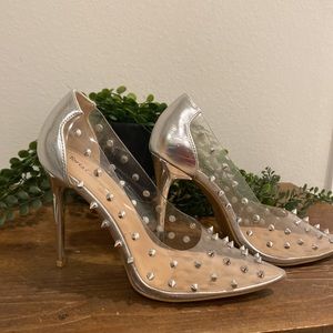 Spiked Silver Heel